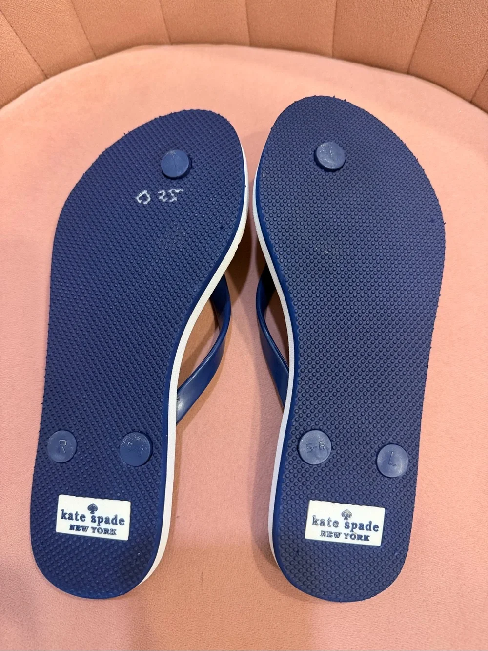 kate spade Navy Llama Print Bow Flip Flops
